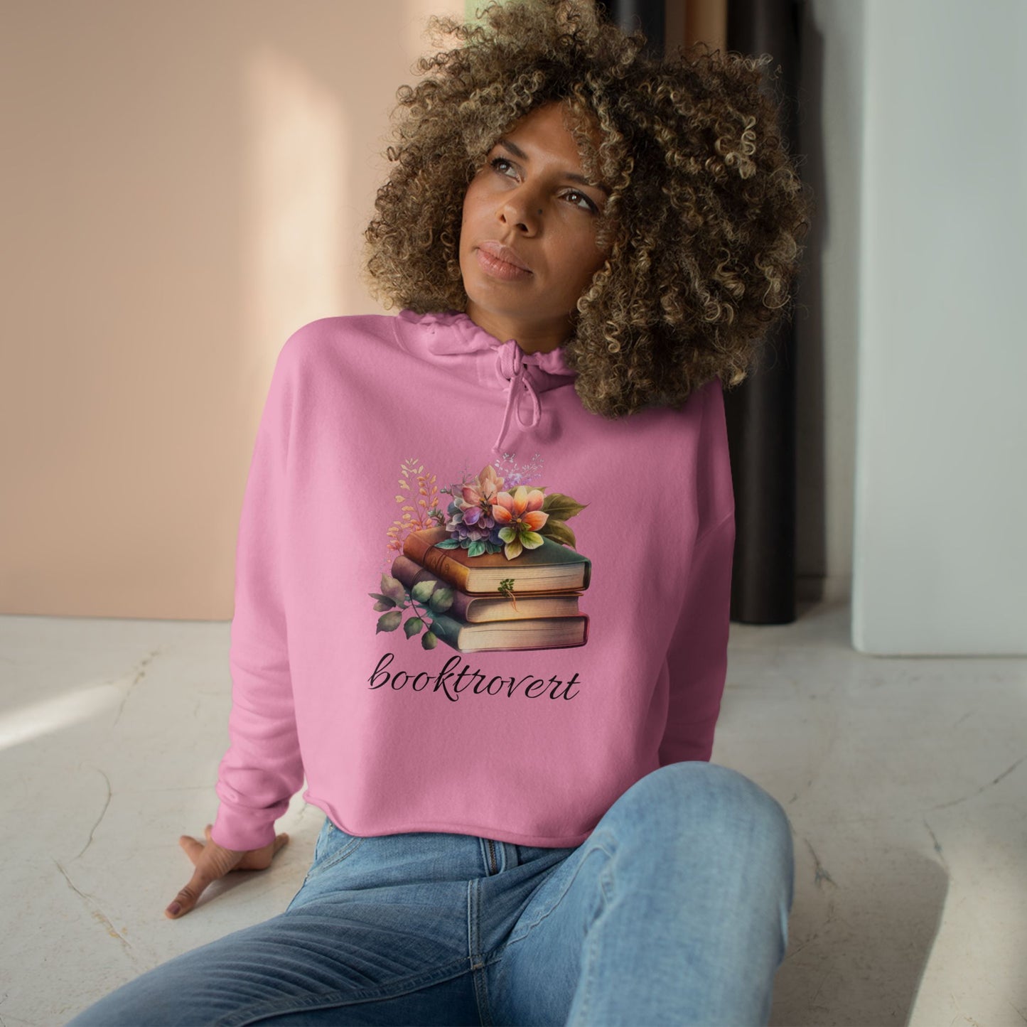 Booktrovert Cropped Hoodie - For the Book Lover in Your Life