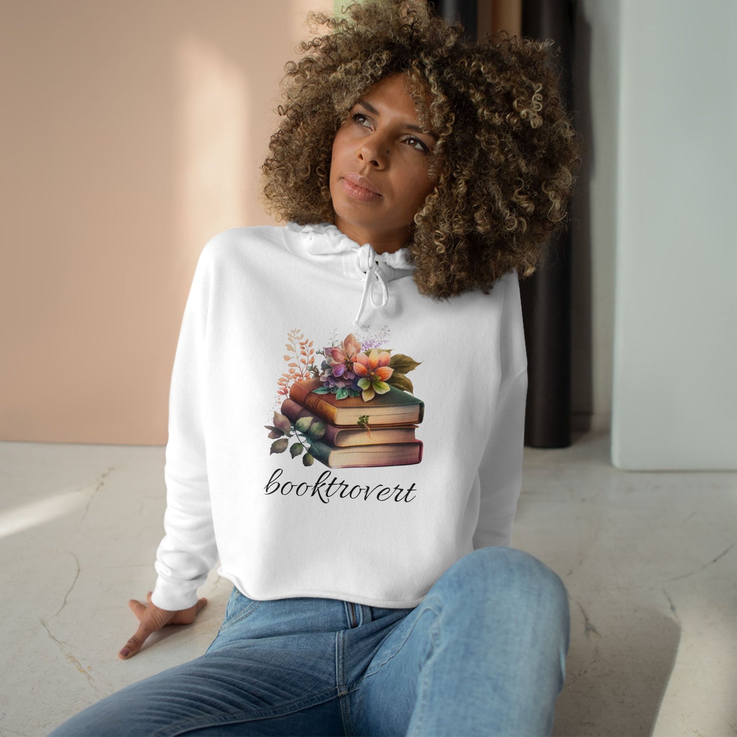 Booktrovert Cropped Hoodie - For the Book Lover in Your Life